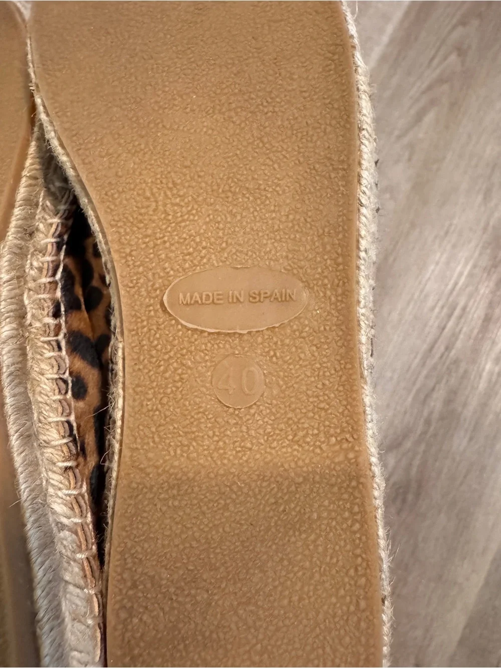 L’AGENCE Louise Animal Hair Leopard Cheetah Suede Espadrilles Made in Spain 40